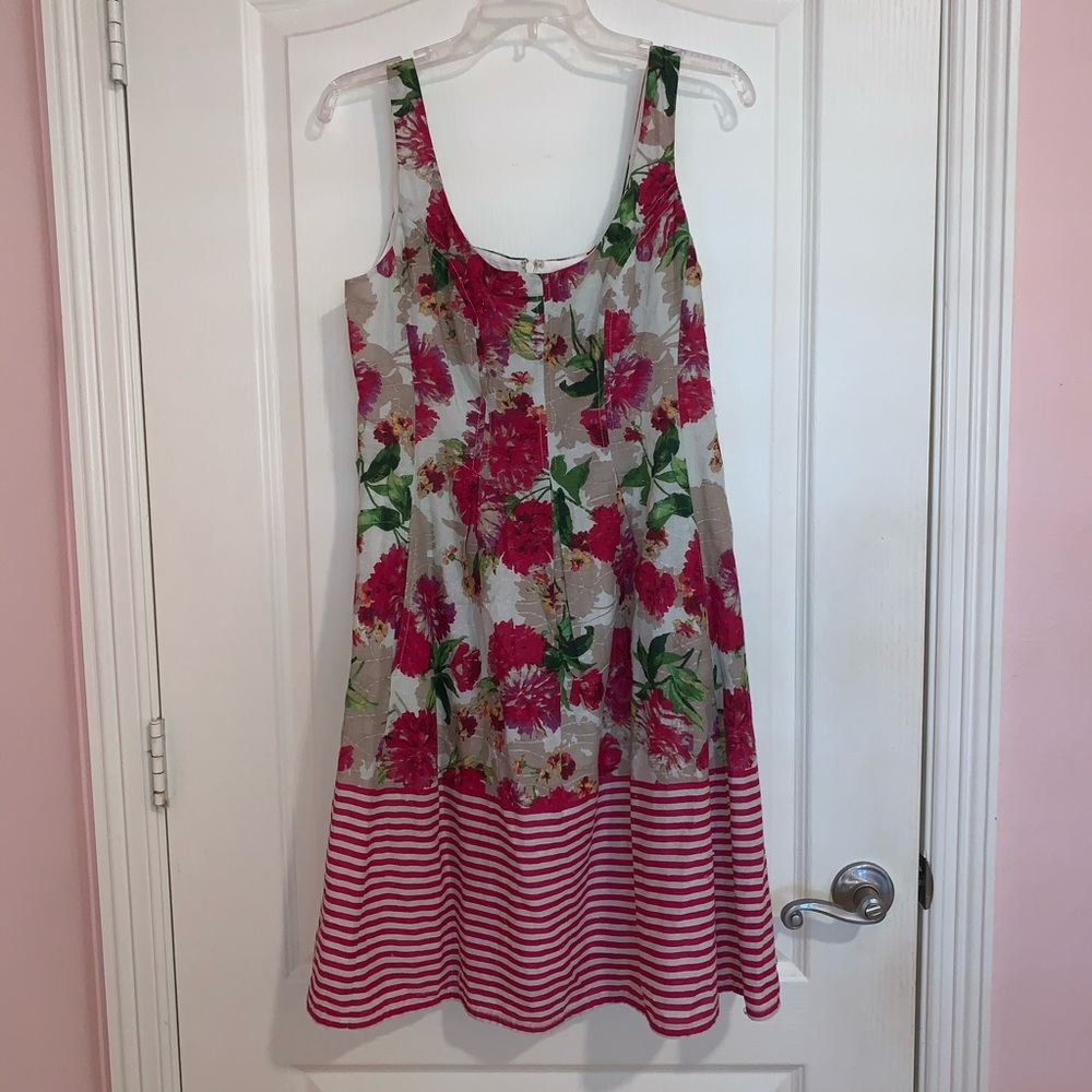 ⭐️Last sale!!! Best Offer!!! Nine West pink floral and striped cotton dress